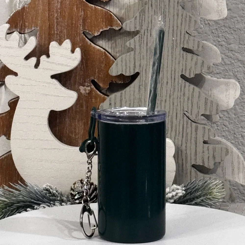 Mini skinny 3 ounce shot glass/BAG CHARM